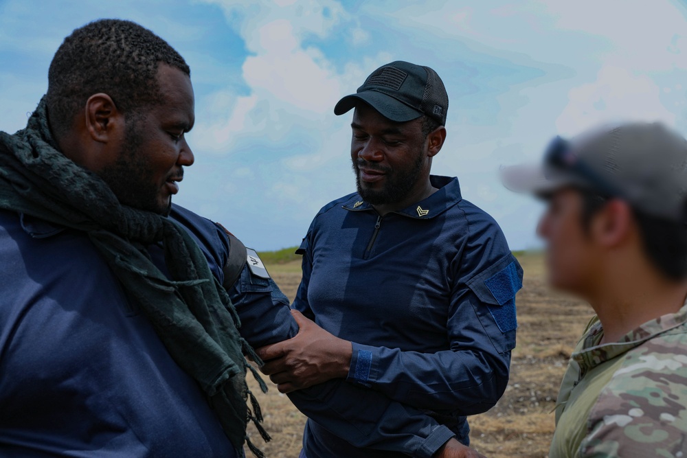 The Barbados Police Force conduct medical and weapons training during TRADEWINDS 24