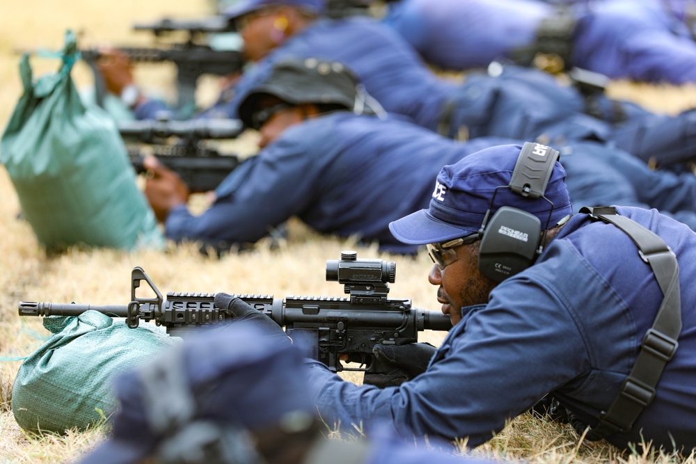 The Barbados Police Force conduct medical and weapons training during TRADEWINDS 24