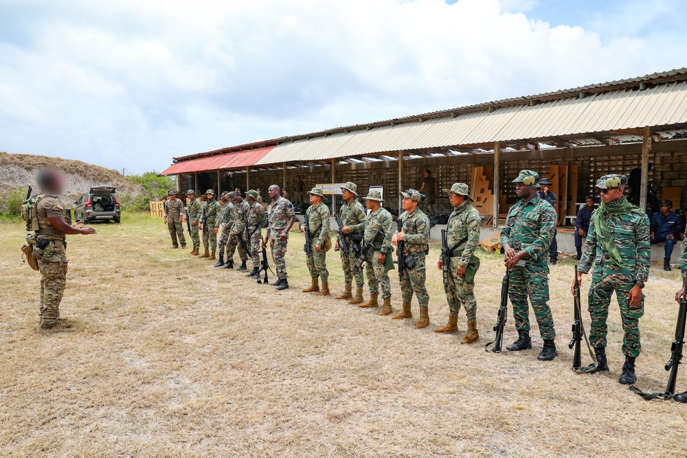 The Barbados Police Force conduct medical and weapons training during TRADEWINDS 24