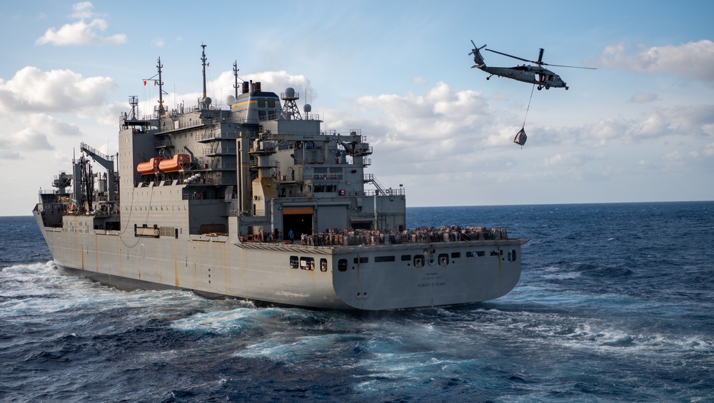 USS New York Replenishment At Sea