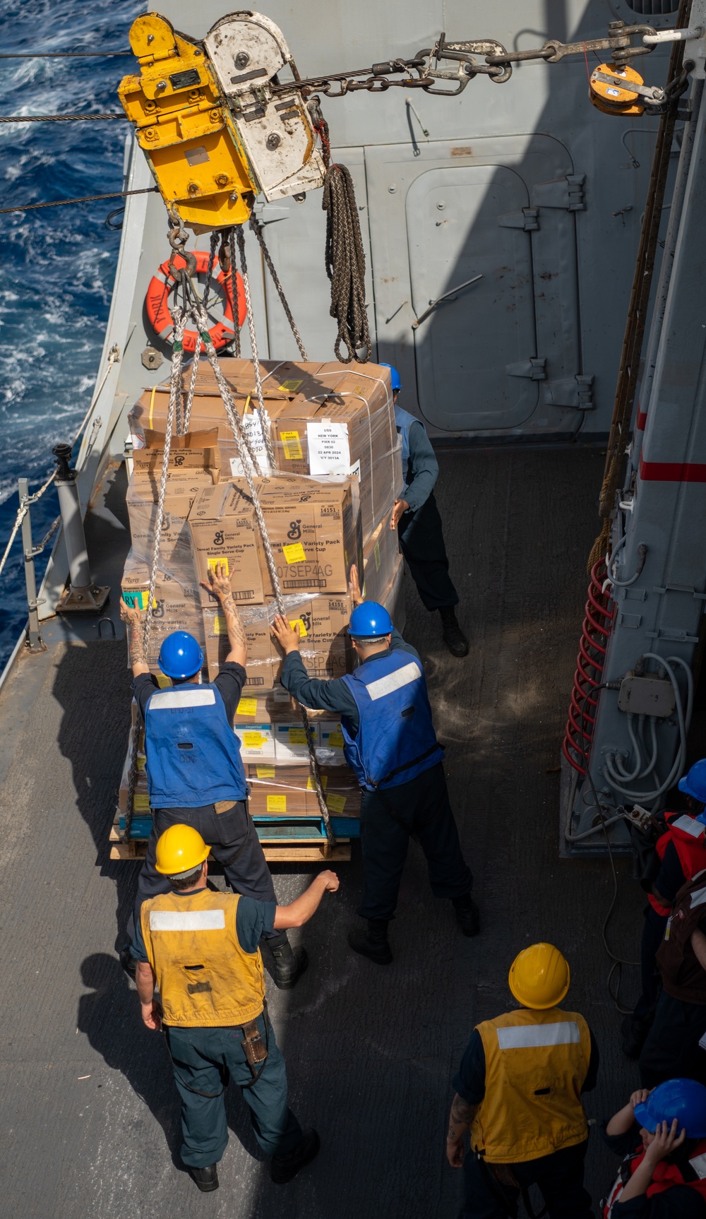 USS New York Replenishment At Sea