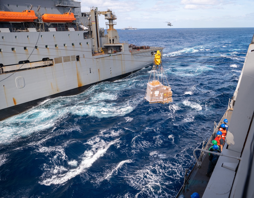 USS New York Replenishment At Sea