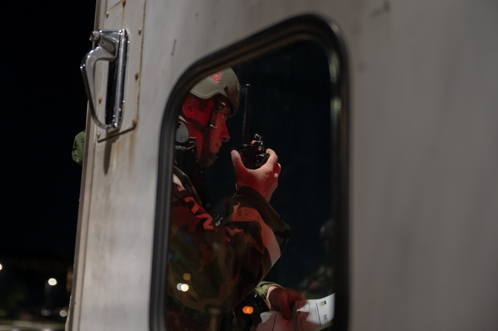51st CES repairs fire hydrant after simulated missile attack during BH 24-1