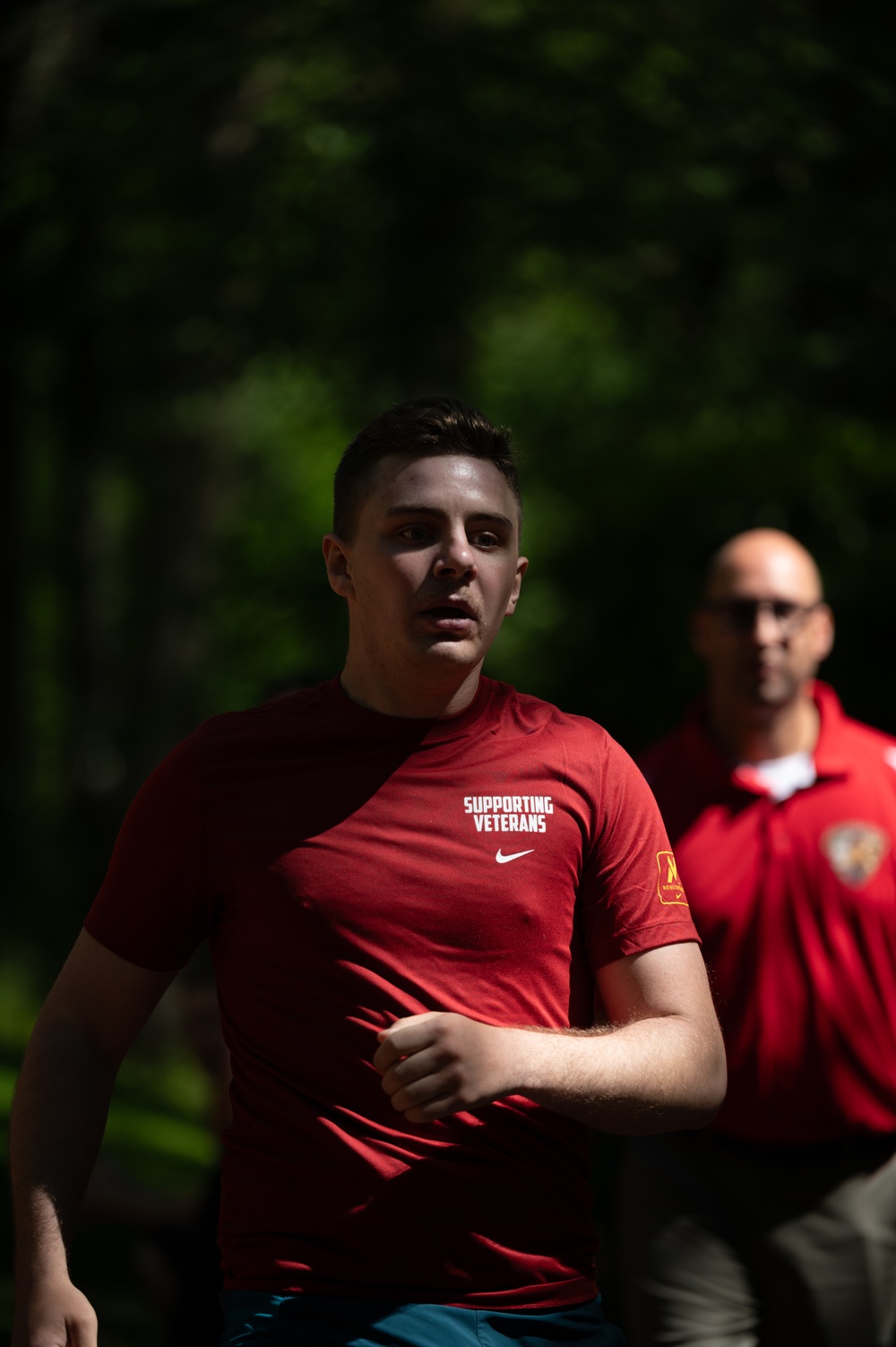 Wounded Warrior Regiment Members participate in a warrior athlete reconditioning program training camp at Nike World Headquarters