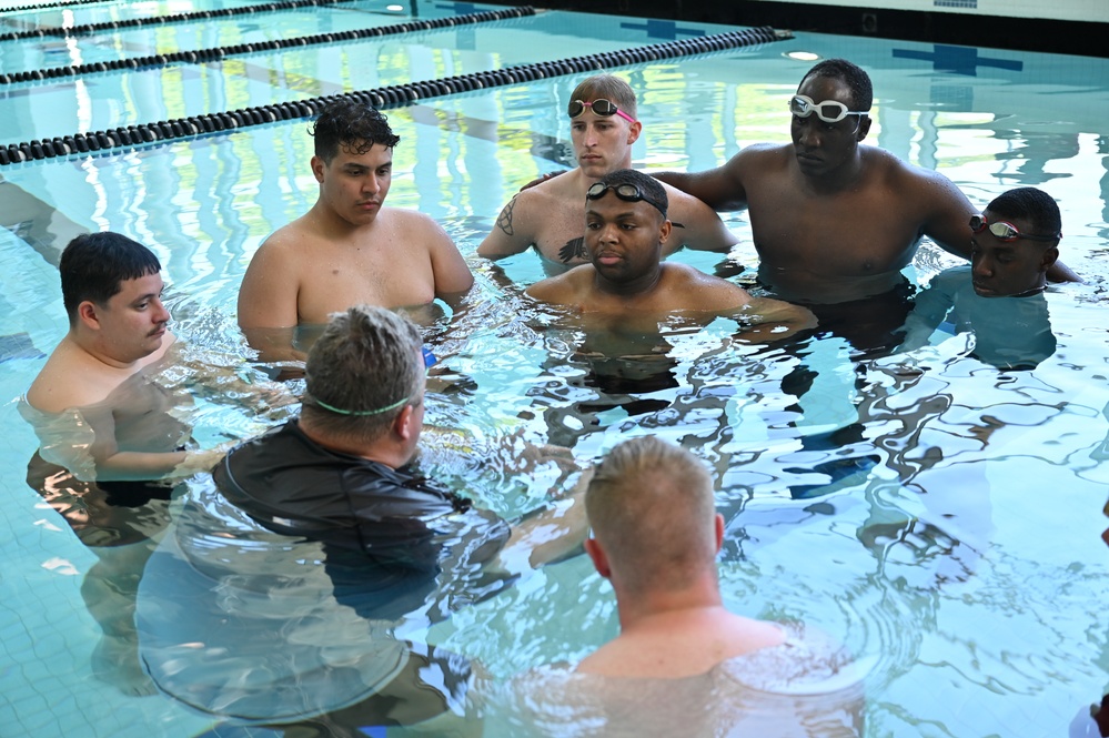 Wounded Warrior Regiment Members participate in a warrior athlete reconditioning program training camp at Nike World Headquarters