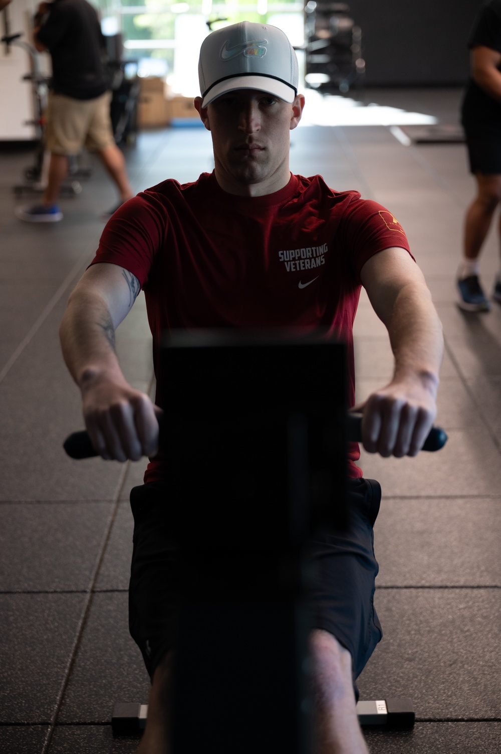 Wounded Warrior Regiment Members participate in a warrior athlete reconditioning program training camp at Nike World Headquarters