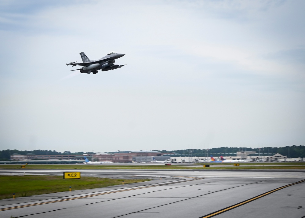 F-16 Takes Off at Sentry Savannah 2024
