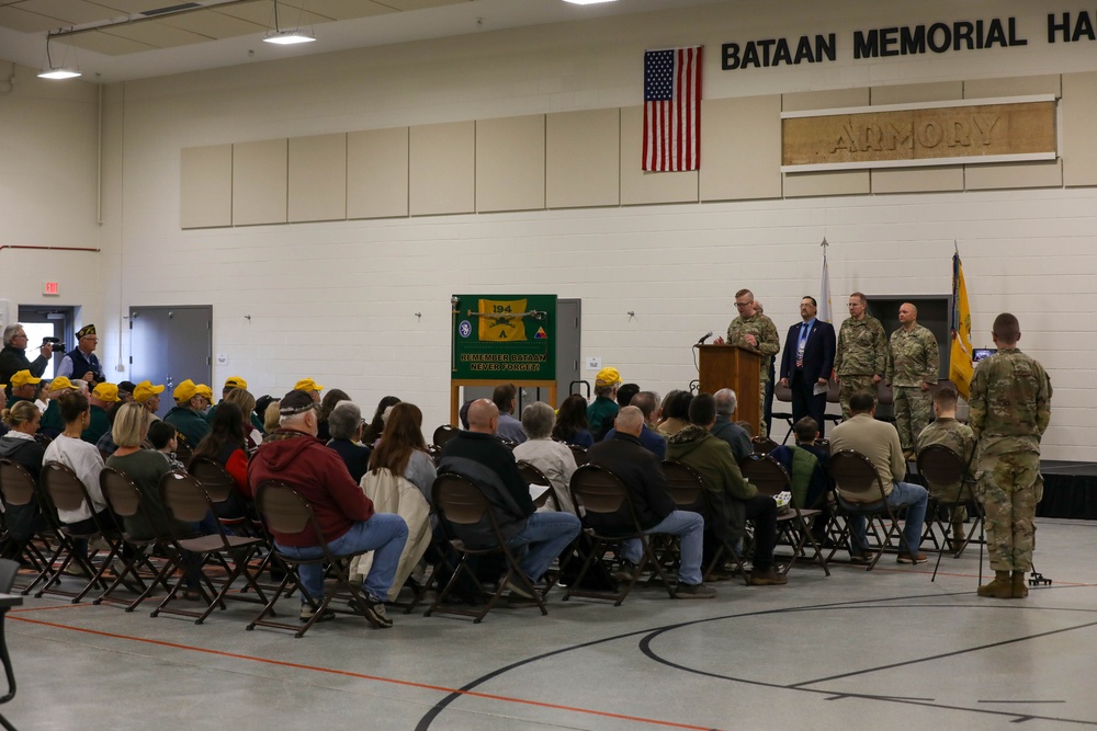 194th Tank Battalion Holds Annual Wreath Laying Ceremony for the Battle of Bataan