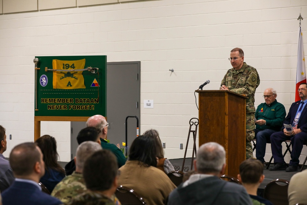 194th Tank Battalion Holds Annual Wreath Laying Ceremony for the Battle of Bataan