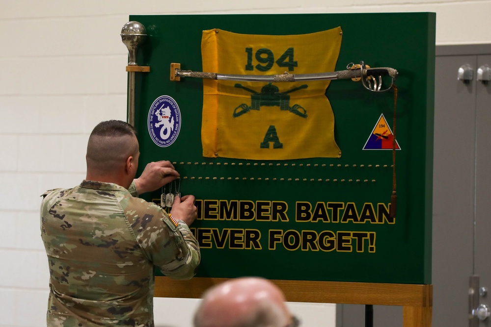 194th Tank Battalion Holds Annual Wreath Laying Ceremony for the Battle of Bataan