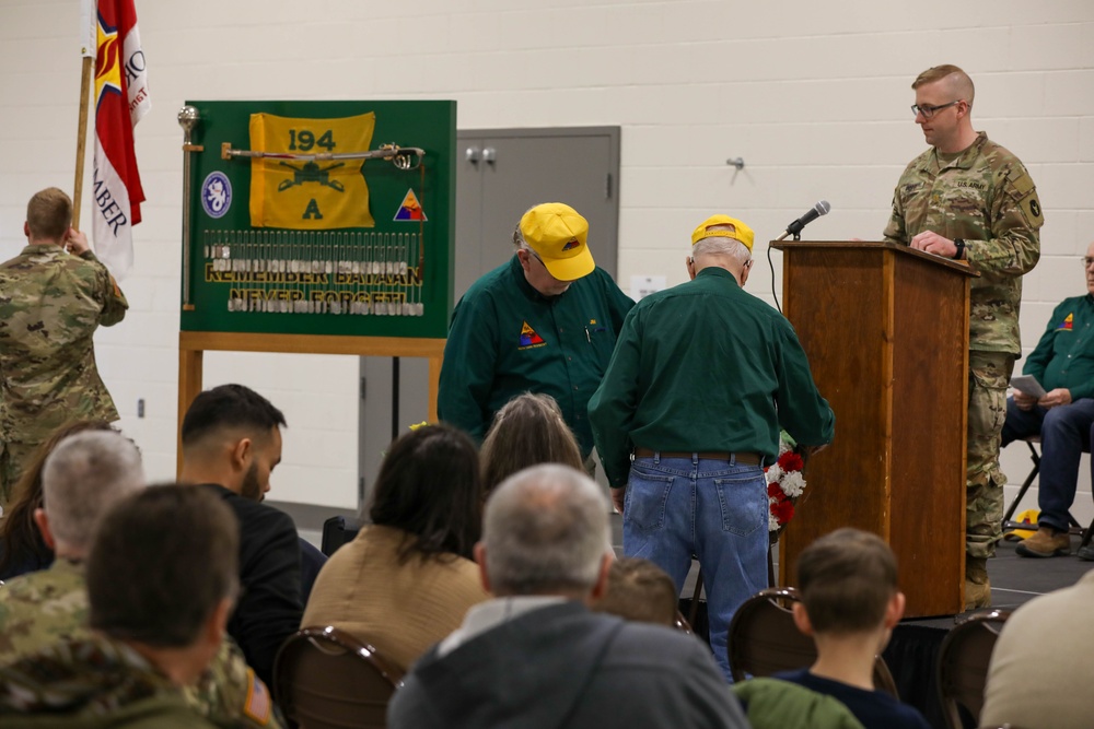 194th Tank Battalion Holds Annual Wreath Laying Ceremony for the Battle of Bataan