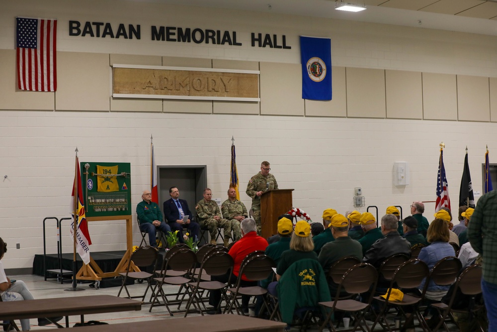 194th Tank Battalion Holds Annual Wreath Laying Ceremony for the Battle of Bataan