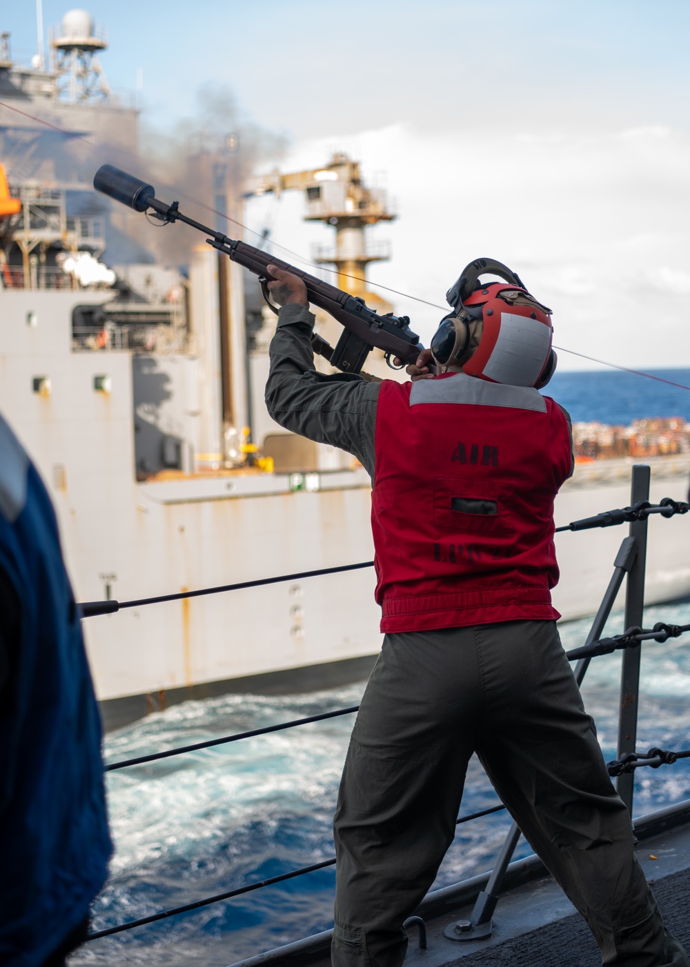 USS New York Replenishment At Sea