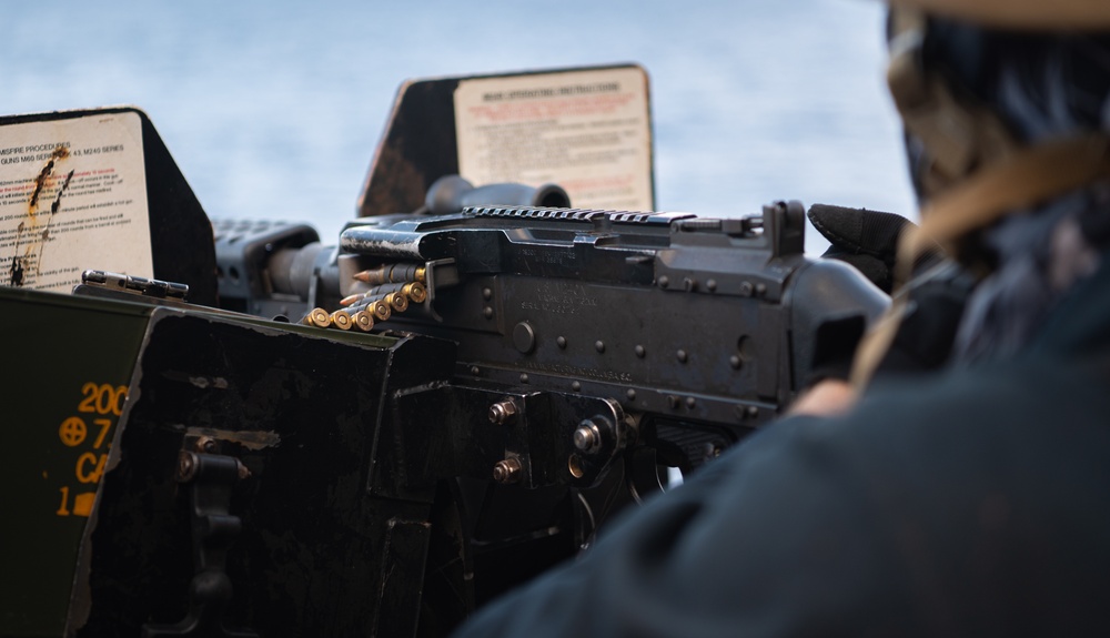 USS New York Crew Served Weapons Shoot