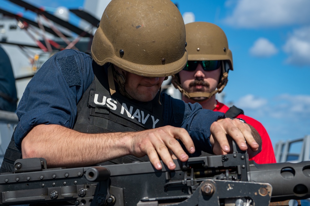 USS New York Crew Served Weapons Shoot