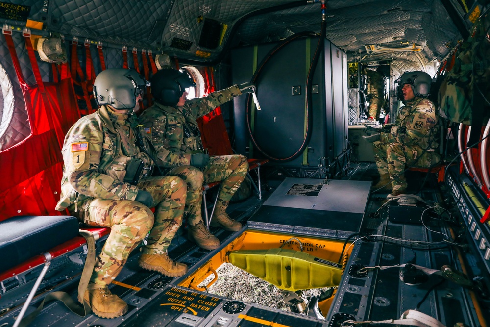 34th ECAB Conducts Helicopter Water Bucket Training with MNDNR