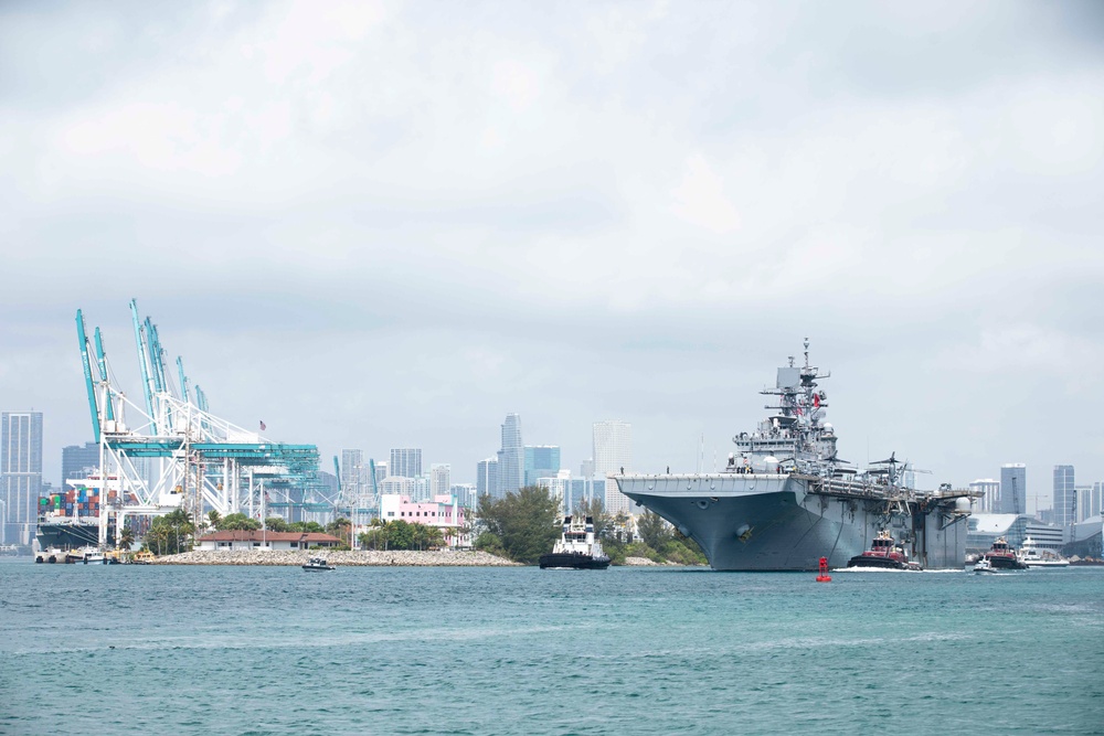 USS Bataan Departs PortMiami Following Fleet Week