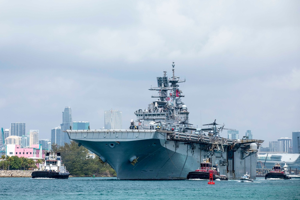 USS Bataan Departs PortMiami Following Fleet Week