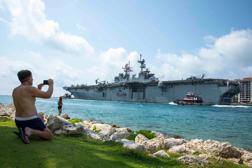 USS Bataan Departs PortMiami Following Fleet Week