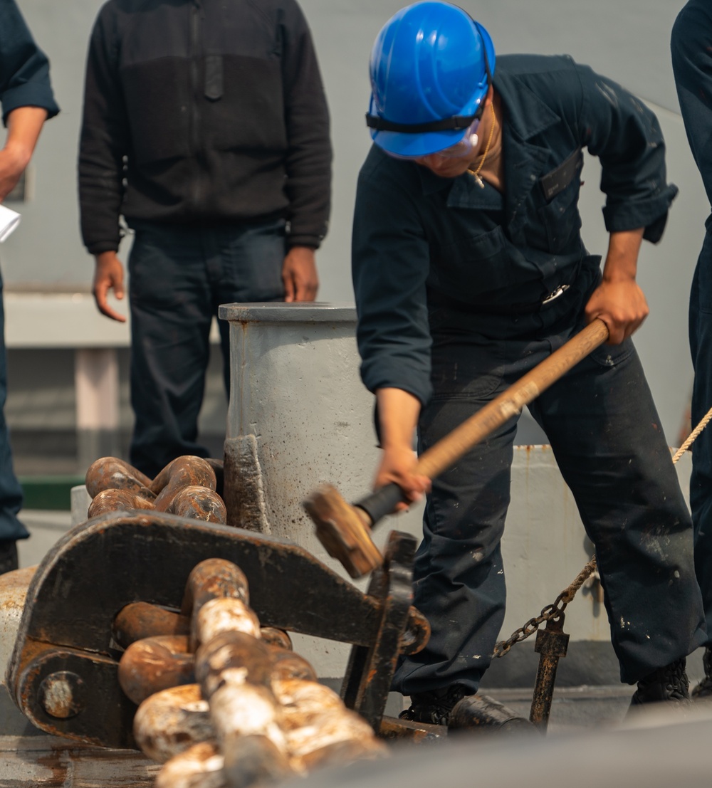 USS New York Anchor Testing