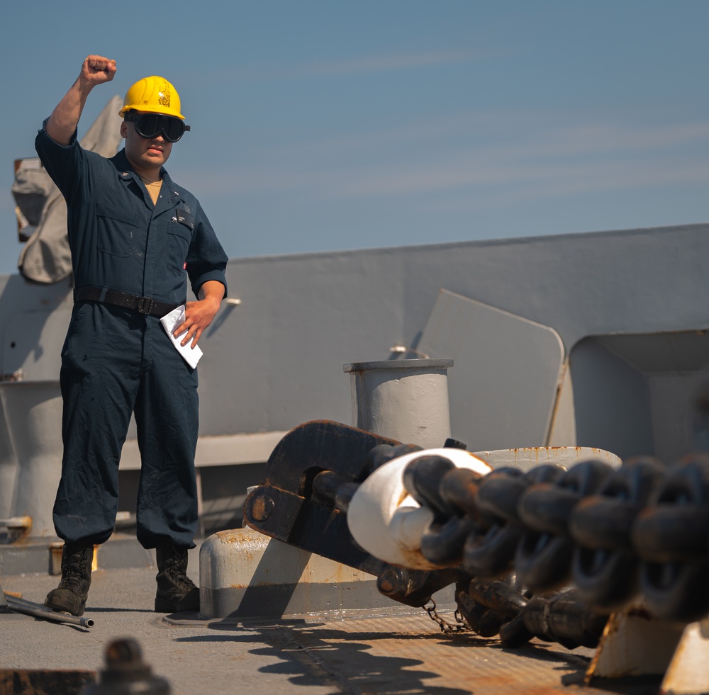 USS New York Anchor Drop Testing