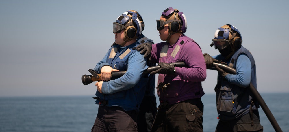 USS New York Flight Deck Firefighting Training