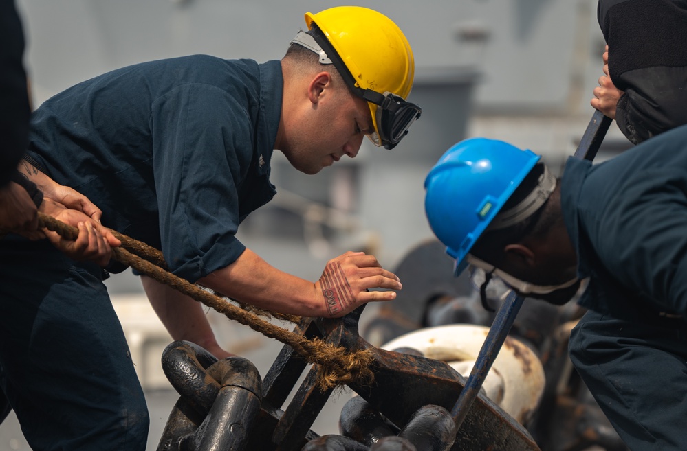 USS New York Anchor Drop Testing