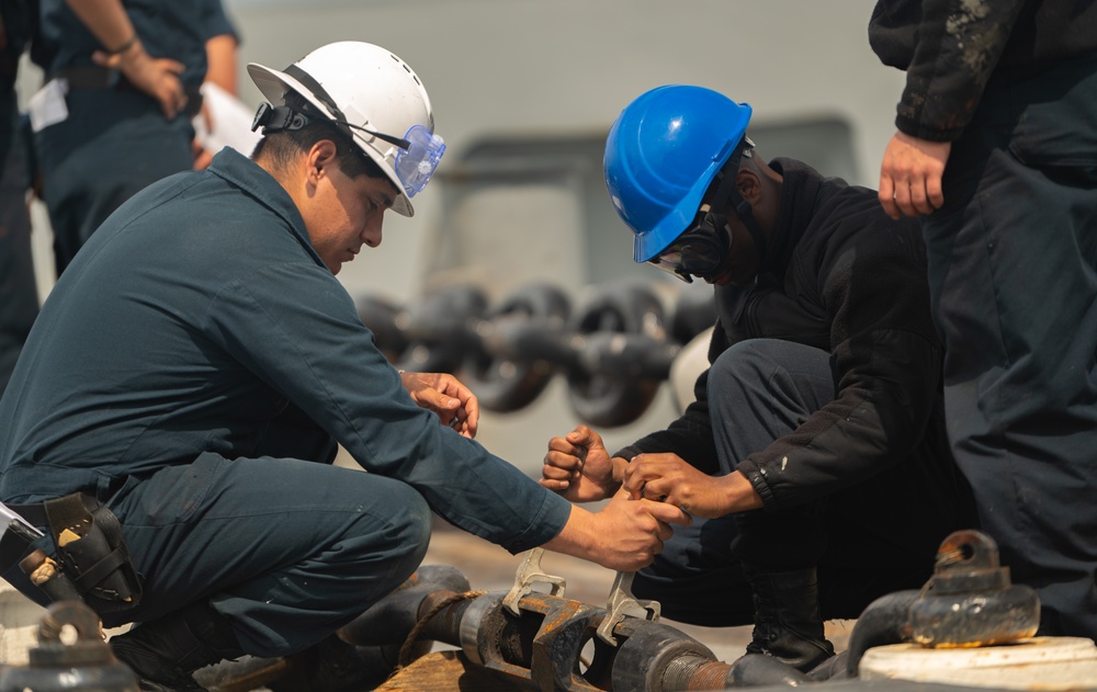 USS New York Anchor Drop Testing