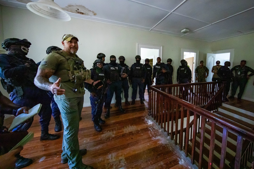 Barbados Police Tactical Response Unit Receives Expert Feedback from Interagency Training Specialist at TRADEWINDS 24