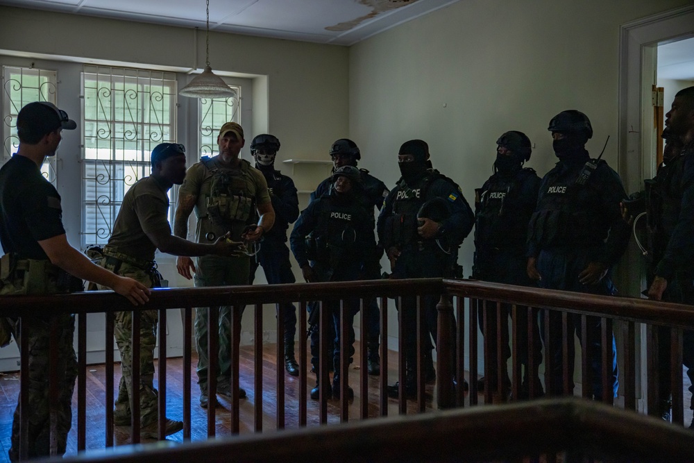 Barbados Police Tactical Response Unit Receives Expert Feedback from Interagency Training Specialist at TRADEWINDS 24