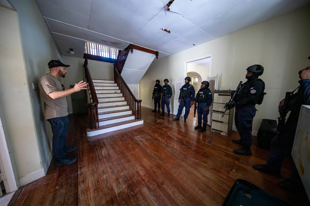 Barbados Police Tactical Response Unit Receives Expert Feedback from Interagency Training Specialist at TRADEWINDS 24