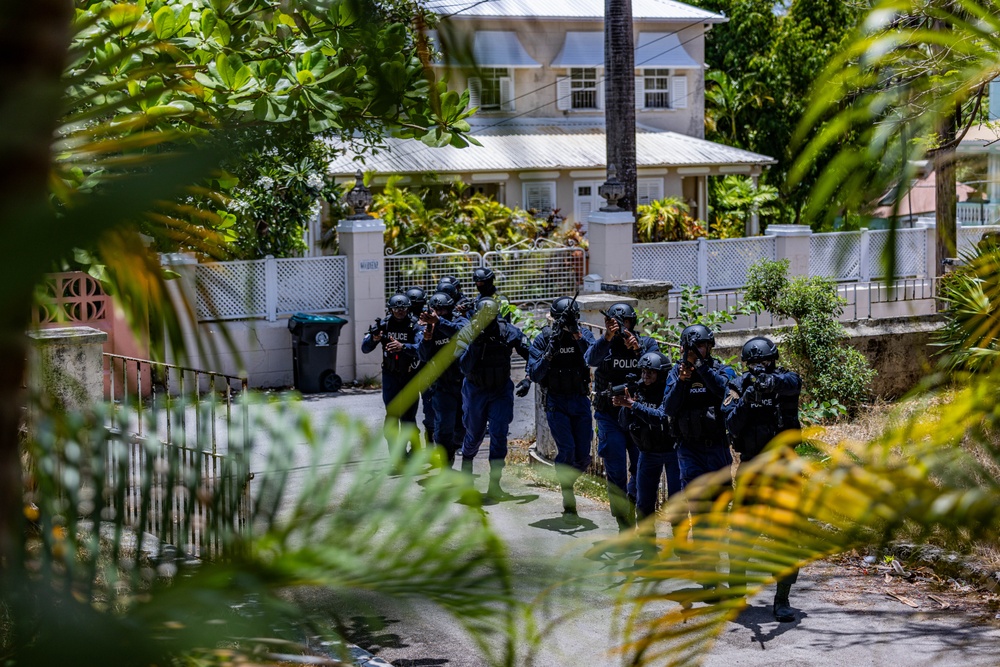 Barbados Police Tactical Response Unit Receives Expert Feedback from Interagency Training Specialist at TRADEWINDS 24