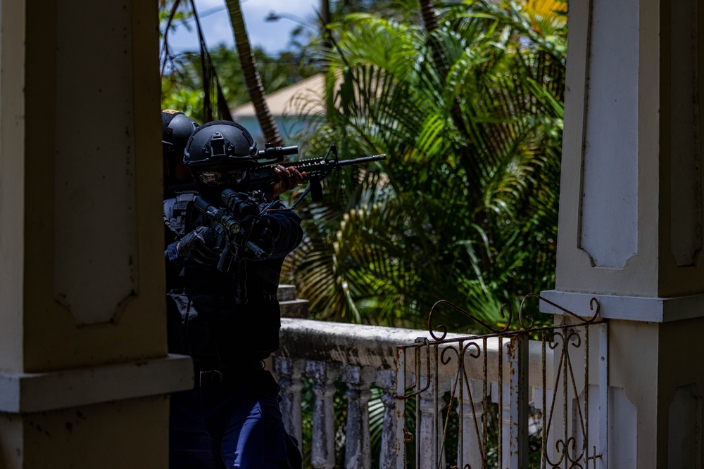 Barbados Police Tactical Response Unit Receives Expert Feedback from Interagency Training Specialist at TRADEWINDS 24