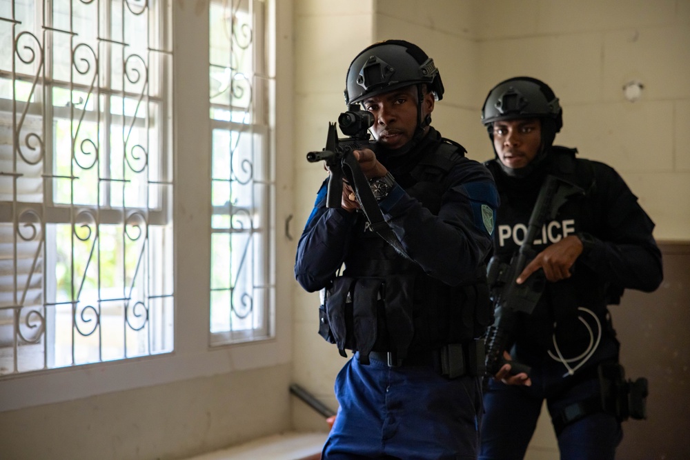 Barbados Police Tactical Response Unit Receives Expert Feedback from Interagency Training Specialist at TRADEWINDS 24