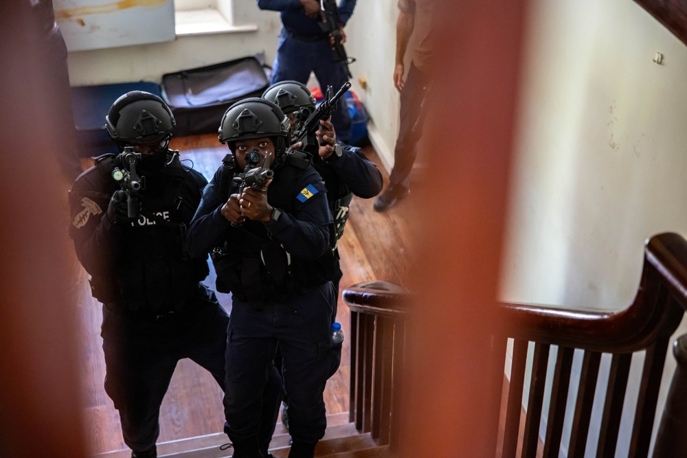 Barbados Police Tactical Response Unit Receives Expert Feedback from Interagency Training Specialist at TRADEWINDS 24