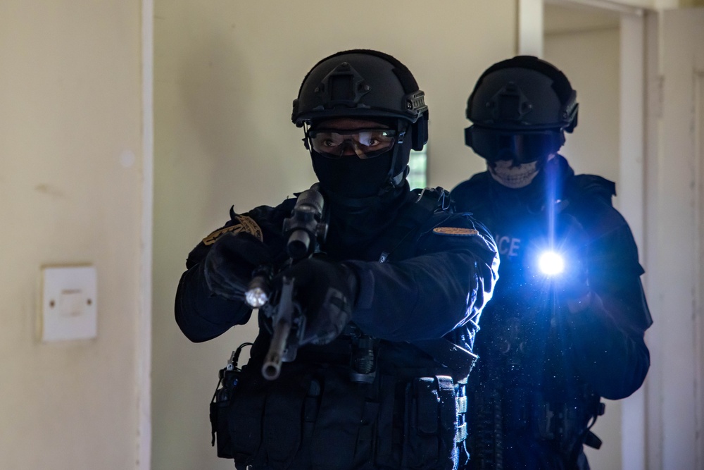 Barbados Police Tactical Response Unit Receives Expert Feedback from Interagency Training Specialist at TRADEWINDS 24