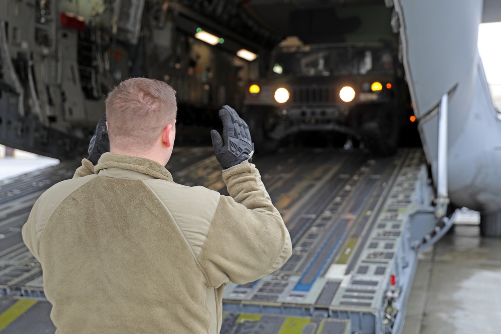 Alaska Air National Guard 144th Airlift Squadron and U.S. Army 11th Airborne conduct static load training