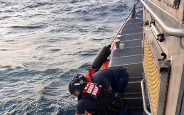 Coast Guard rescues 3 people, 1 dog 35 miles off Clearwater