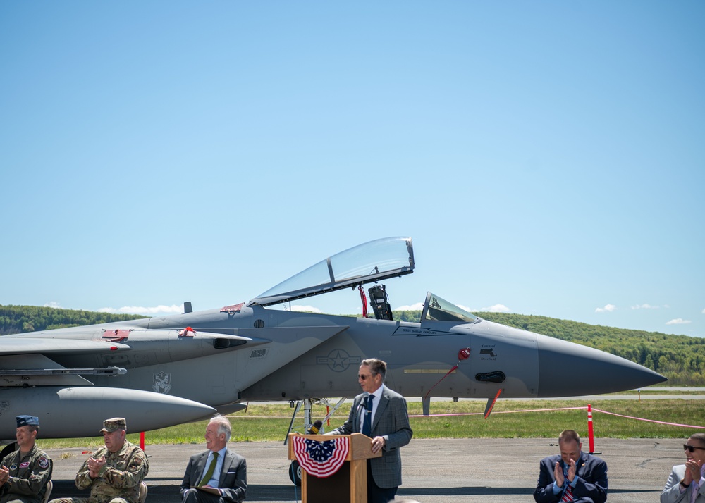 104th Fighter Wing holds groundbreaking ceremony with Westfield-Barnes Regional Airport for new taxiway