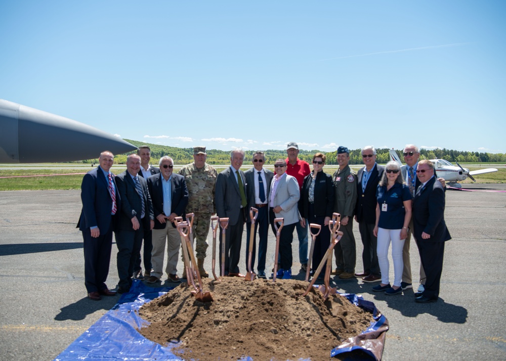 104th Fighter Wing holds groundbreaking ceremony with Westfield-Barnes Regional Airport for new taxiway