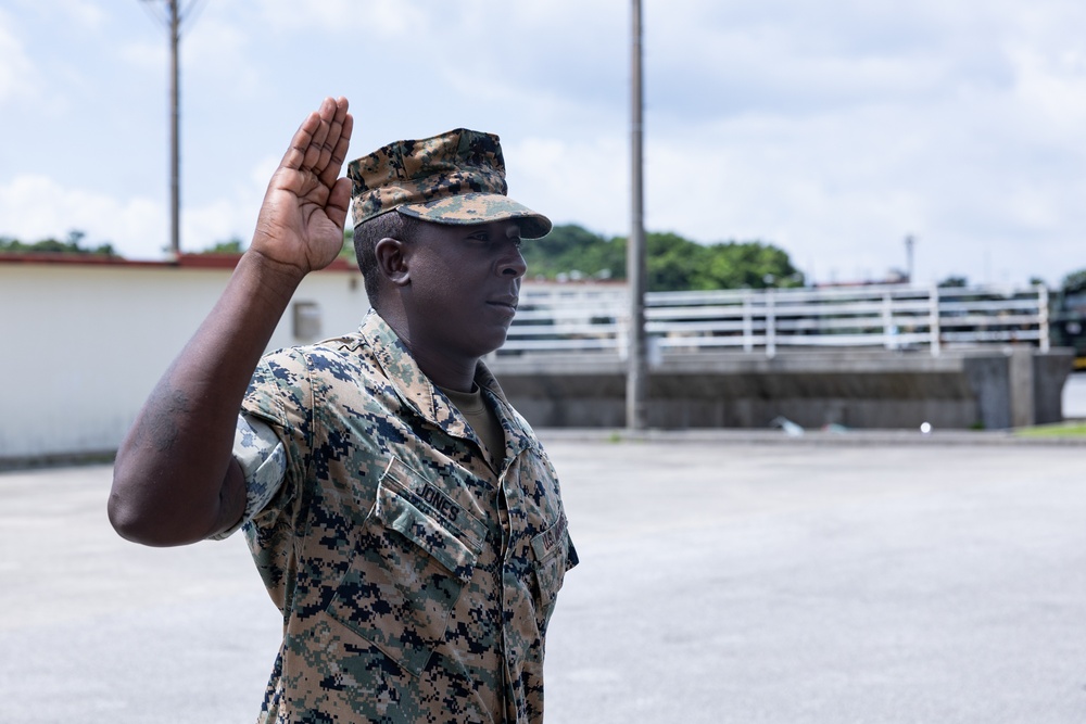 12th MLR Marine Reenlists to Continue Serving Corps, Country