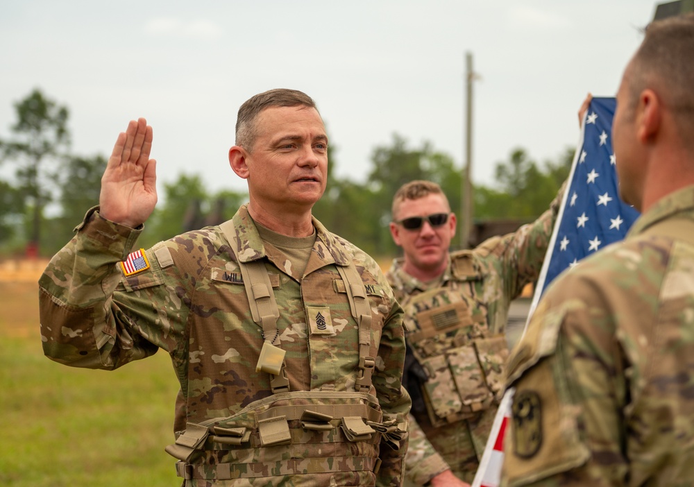 U.S. Army Sgt. Maj. Williams promotion to command sergeant major