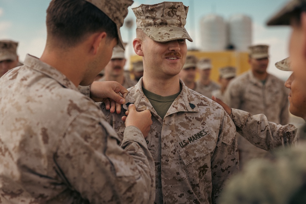 U.S. Marine Corps Cpl. DaCoda Buchner Promotes to Sergeant Through SULI Program
