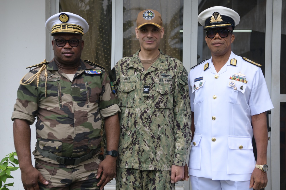 Gabon National Navy chief of staff visits Obangame Express