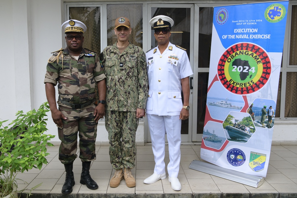 Gabon National Navy chief of staff visits Obangame Express