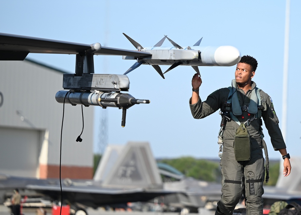 F-16 Pilot Performs Pre-Flight Checks at Sentry Savannah 2024