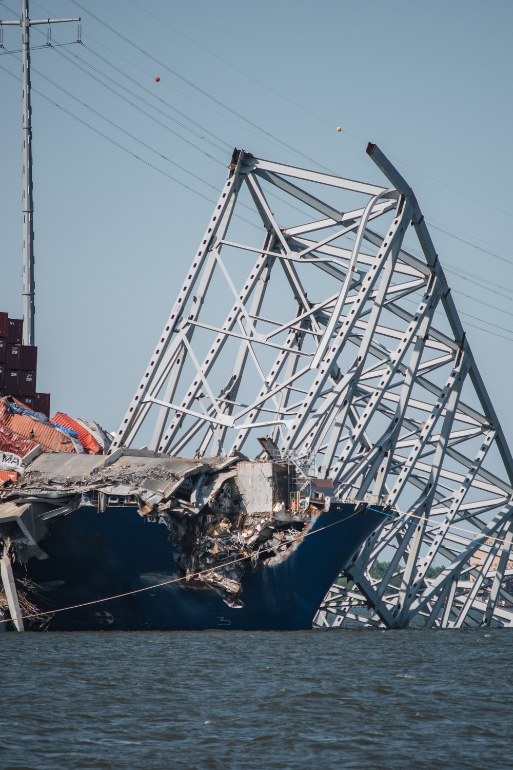 U.S. Army Corps of Engineers leadership conduct media availability following controlled demolition of Francis Scott Key Bridge wreckage