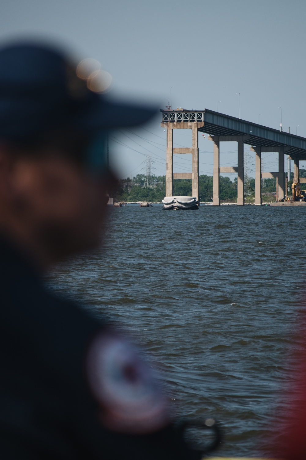 U.S. Army Corps of Engineers leadership conduct media availability following controlled demolition of Francis Scott Key Bridge wreckage