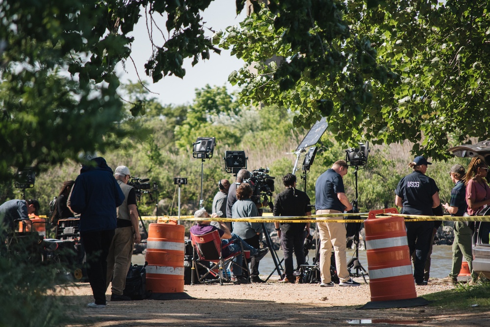 U.S. Army Corps of Engineers leadership conduct media availability following controlled demolition of Francis Scott Key Bridge wreckage