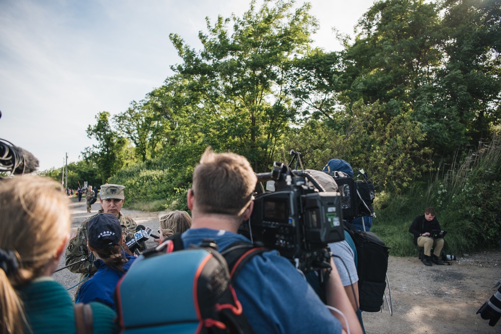 U.S. Army Corps of Engineers leadership conduct media availability following controlled demolition of Francis Scott Key Bridge wreckage